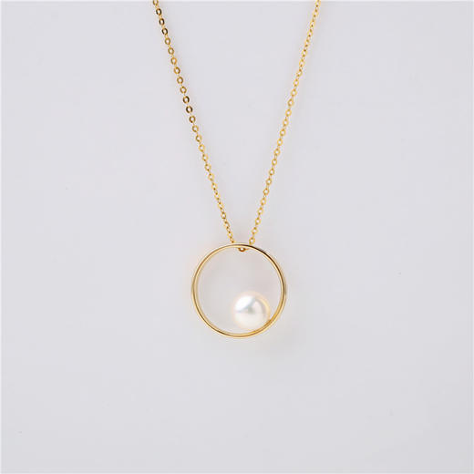 Pearl moments HOOPS DIANE NECKLACE戴安素圈珍珠项链 商品图6