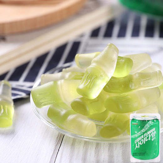 韩国lotte乐天qq糖雪碧味软糖橡皮糖果休闲食品50g