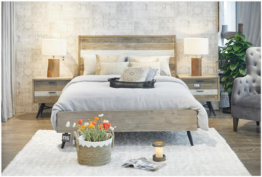 NS家居nsfurniture卧室 进口HAVN系列实木双人床NSBD-HAVN B01Q 商品图5