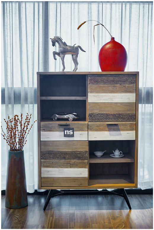 NS家居 nsfurniture进口实木HAVN系列移门餐边柜书柜NSCB-HAVN L04 商品图4