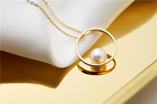 Pearl moments HOOPS DIANE NECKLACE戴安素圈珍珠项链 商品图7