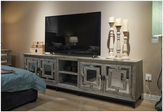 NS家居nsfurniture客厅进口美式实木镜面电视柜NSCB-26157B 商品图4