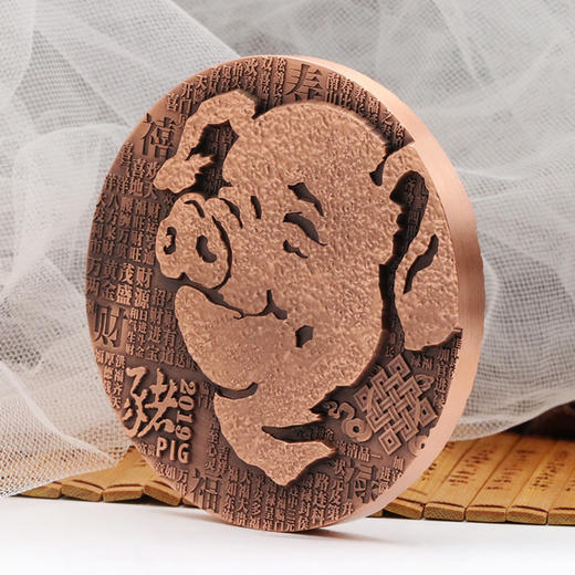 【中国金币】2019年猪年生肖圆形纪念章 商品图2