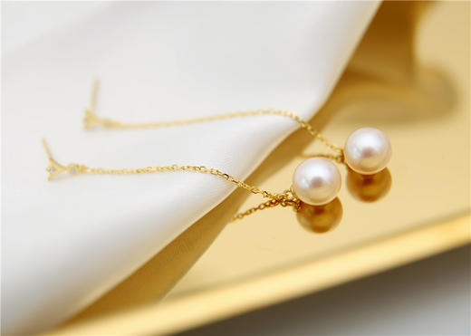  Pearl moments V 字长款珍珠耳线耳环 商品图2