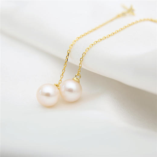  Pearl moments V 字长款珍珠耳线耳环 商品图1