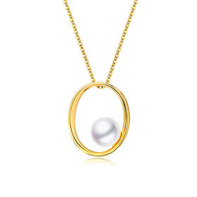  Pearl moments HOOPS ALICIA NECKLACE艾丽莎素圈珍珠项链