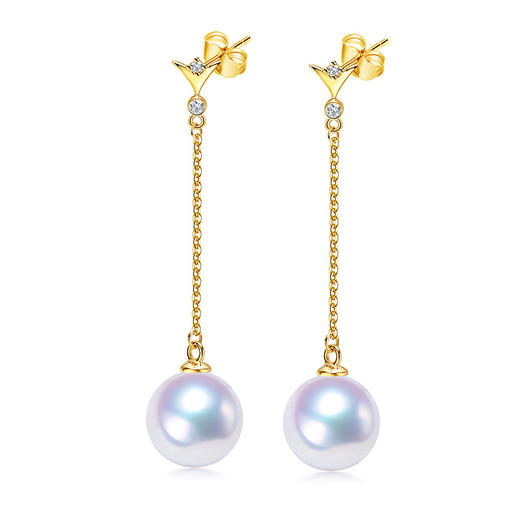  Pearl moments V 字长款珍珠耳线耳环 商品图0