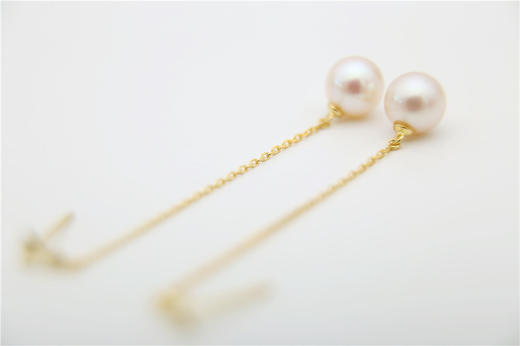  Pearl moments V 字长款珍珠耳线耳环 商品图3