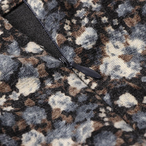 S码长袖碎花连衣裙秋中长裙 B92 商品图1