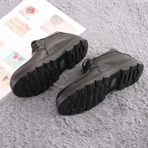 内联升男鞋秋冬休闲高腰男式羊毛系带棉鞋4781C 商品图3