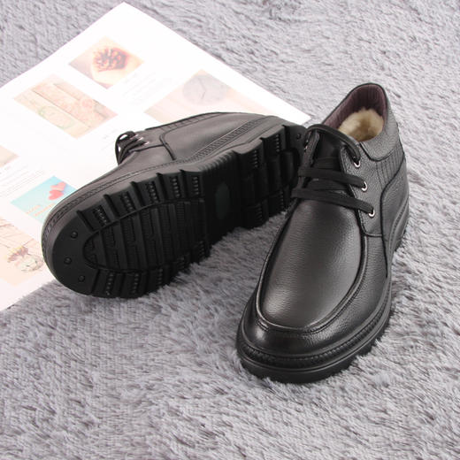 内联升男鞋秋冬休闲高腰男式羊毛系带棉鞋4781C 商品图4