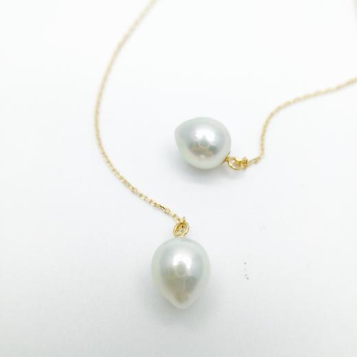 北京仓｜Shinkai-ChicChic-Akoya珍珠 18K黄金 耳线（中号）［日本设计师］ 商品图3