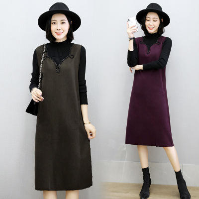 CQ AZRN532-2 两件套宽松时尚连衣裙V领2018年 商品图1