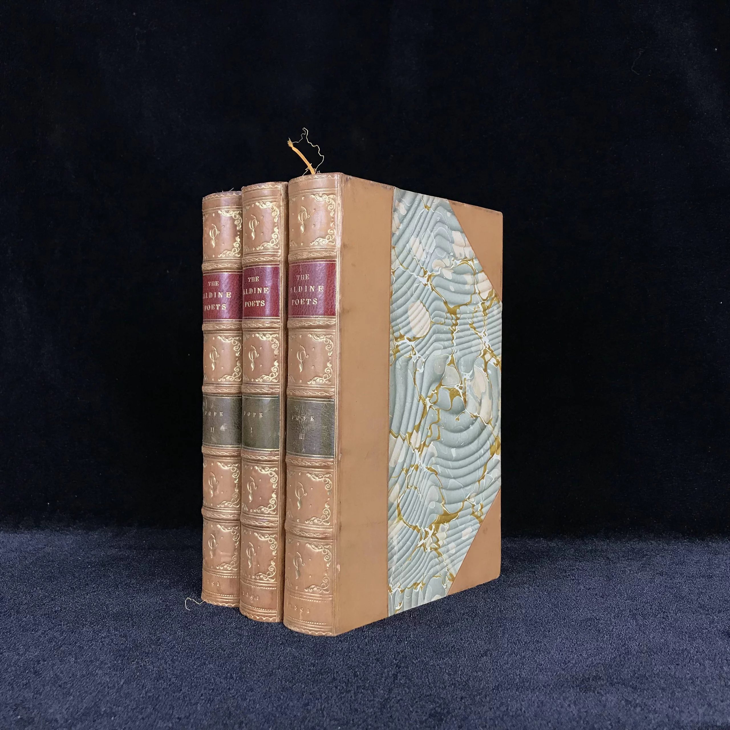 书籍装帧巨匠札尼斯朵夫工坊特装本1891年英国桂冠诗人蒲柏诗集全3卷