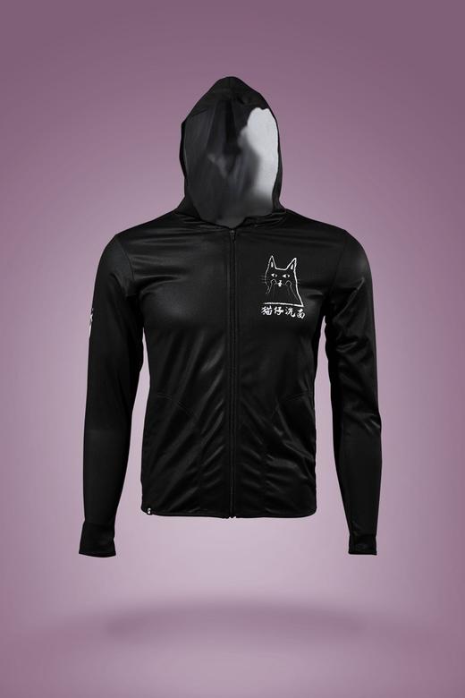 严素运动帽衫，猫仔洗面运动轻帽衫, 男女同款, 轻量速干透气 商品图0