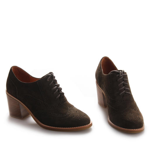 内联升女鞋春秋季英伦范女式复古系带宽跟短靴鞋4754C 商品图4