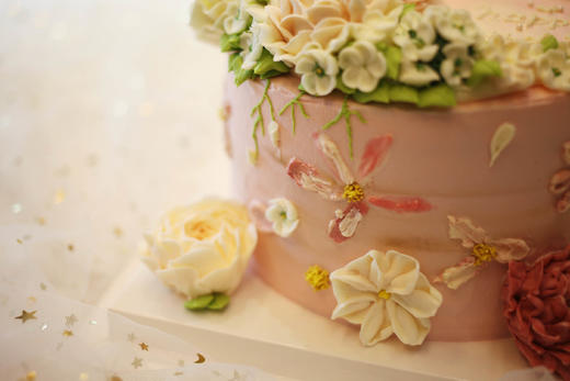 女士款  粉色系 半边堆 韩式裱花 商品图1