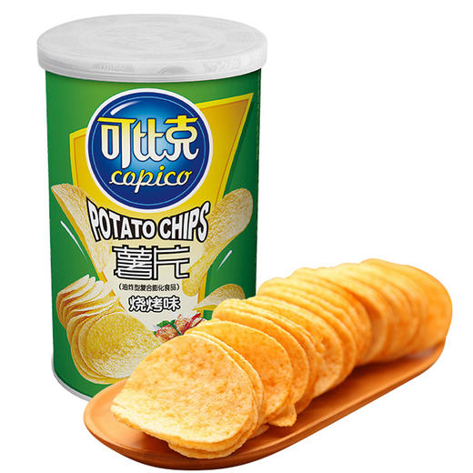 可比克烧烤味薯片45g桶