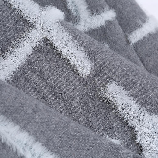 【服饰鞋包】秋冬外套女装欧美格纹西装领A字摆大衣 商品图4