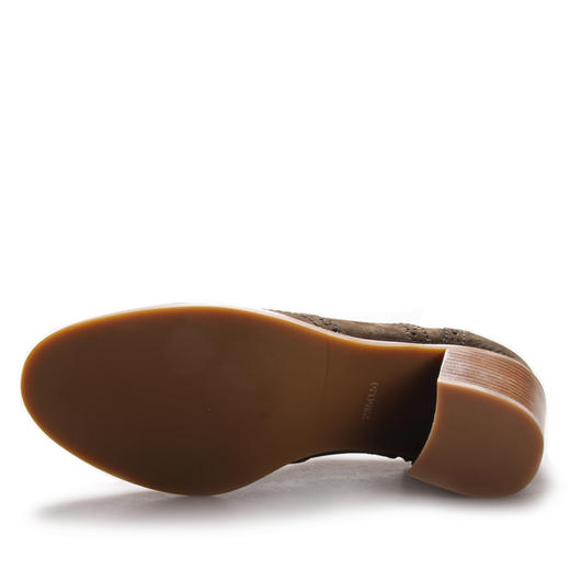 内联升女鞋春秋季英伦范女式复古系带宽跟短靴鞋4754C 商品图2