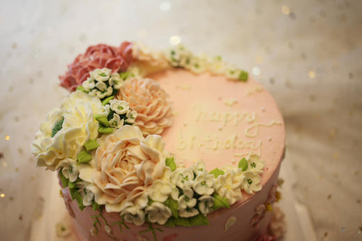 女士款  粉色系 半边堆 韩式裱花 商品图2