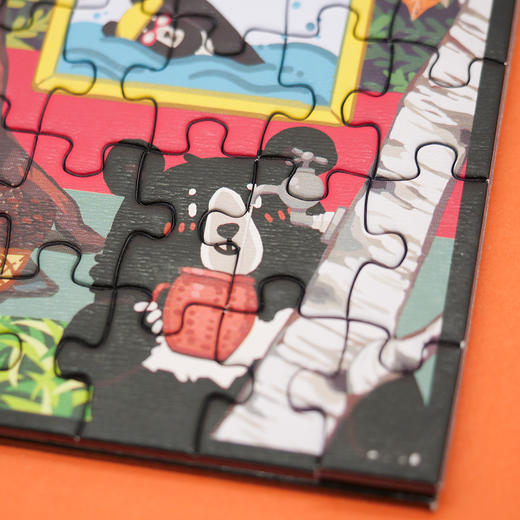 博物小馆原创【萌之屋】动物漫画 100块免拼拼图 A5尺寸小拼图 商品图2