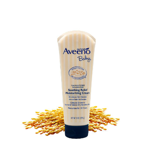 【宝宝敏感】美国 Aveeno 艾维诺燕麦宝宝舒缓霜 滋润抗敏感 226g 商品图0