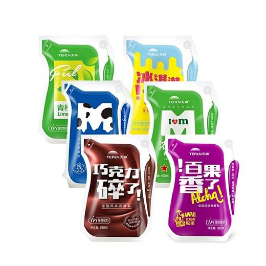精选 | 新疆天润浓缩网红酸牛奶 180克*12包 种口味混搭 商品图0