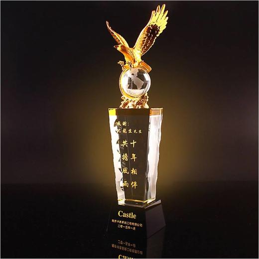 奖杯 水晶 宏图伟业奖杯 定制 刻字定做创意纪念品制作颁奖比赛奖品 商品图0