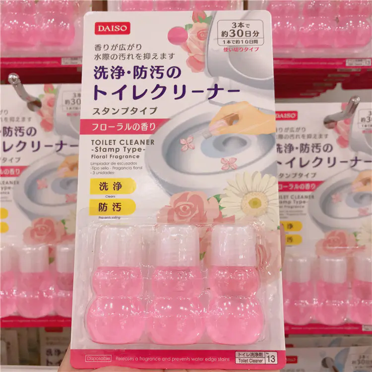日本daiso 大创马桶花洁厕开花除臭凝胶清洁剂拍1件发2件