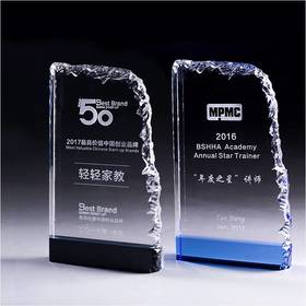 奖杯 水晶 荣誉丰碑 定制 刻字定做创意纪念品制作颁奖比赛奖品