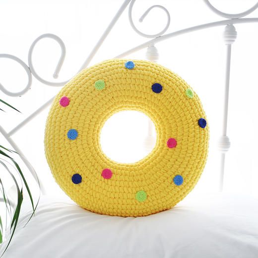 如意鸟甜甜圈手工编织抱枕材料包diy客厅沙发抱枕材料包 商品图0