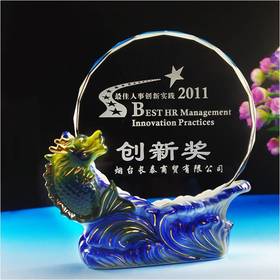 奖杯 水晶 委以重任 定制 刻字定做创意纪念品制作颁奖比赛奖品