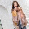 【围巾】大格子围巾韩版女秋冬季百搭仿羊绒披肩两用双面保暖围脖 商品缩略图2