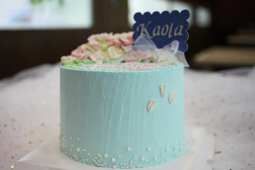 女士款  蓝粉色系   小清新  韩式裱花 商品图1