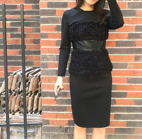 AtelierMissLu / Phoebe 黑色腰间装饰修身裙