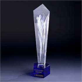 奖杯 水晶 烈焰英雄奖 定制 刻字定做创意纪念品制作颁奖比赛奖品