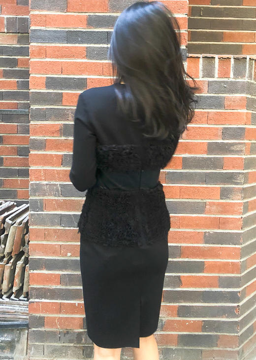 AtelierMissLu / Phoebe 黑色腰间装饰修身裙 商品图3