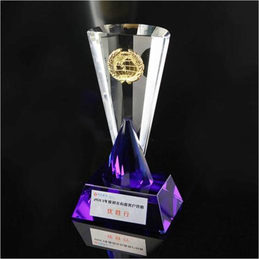 奖杯 水晶 星级销售款 定制 刻字定做创意纪念品制作颁奖比赛奖品 商品图0