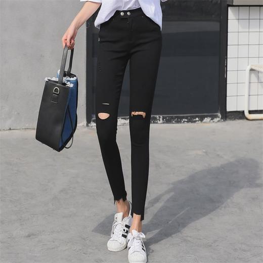 【百搭魔术裤，显瘦显腿长】韩国Let's diet魔术裤 新款电臀魔术裤 破洞魔术裤 牛仔裤 商品图8