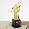 爱心奉献定制定做高档优秀员工奖品创意金属奥斯卡小金人冠军奖杯刻字 商品缩略图0