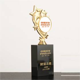 财富之星 奖杯定制定做高档优秀员工奖品创意金属奥斯卡小金人冠军奖杯刻字