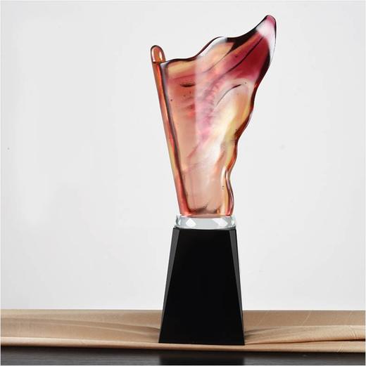 传承创新琉璃奖杯水晶定制年会表彰奖牌比赛奖品纪念品免费刻字定做 商品图0