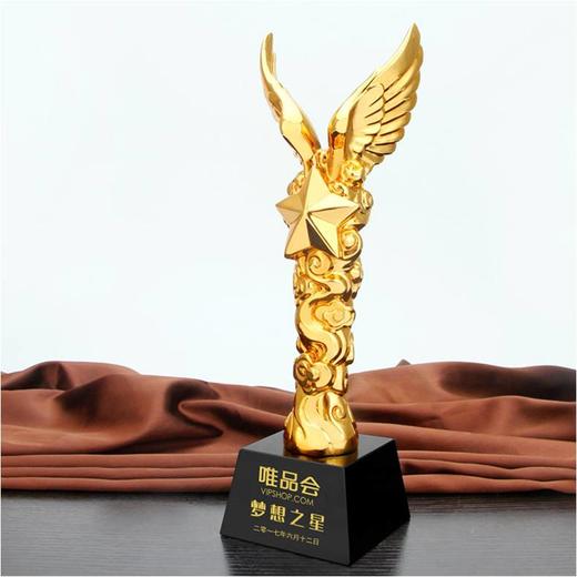 马到成功定制定做高档优秀员工奖品创意金属奥斯卡小金人冠军奖杯刻字 商品图0