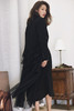 AtelierMissLu / Nicholas 黑色装饰拼纱羊毛大衣 商品缩略图3