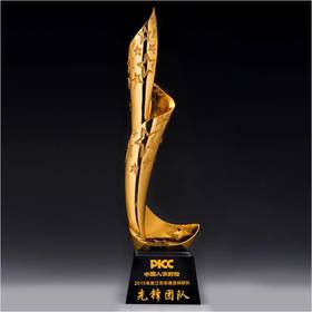 梦想之星定制定做高档优秀员工奖品创意金属奥斯卡小金人冠军奖杯刻字