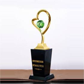 全心奉献定制定做高档优秀员工奖品创意金属奥斯卡小金人冠军奖杯刻字