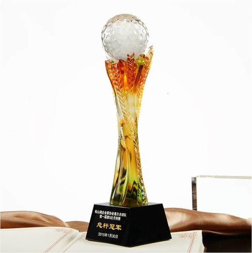 技压群雄琉璃奖杯水晶定制年会表彰奖牌比赛奖品纪念品免费刻字定做 商品图0