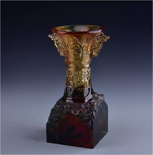 蒸蒸日上琉璃奖杯水晶定制年会表彰奖牌比赛奖品纪念品免费刻字定做 商品图0