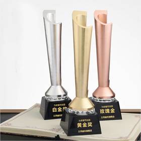 汇聚力量定制定做高档优秀员工奖品创意金属奥斯卡小金人冠军奖杯刻字